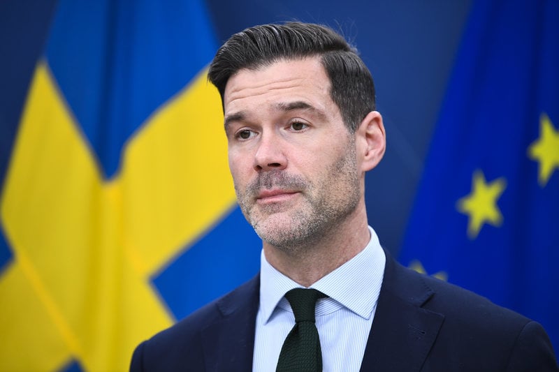 Migrationsminister Johan Forssell (M). Foto: Lars Schröder/TT